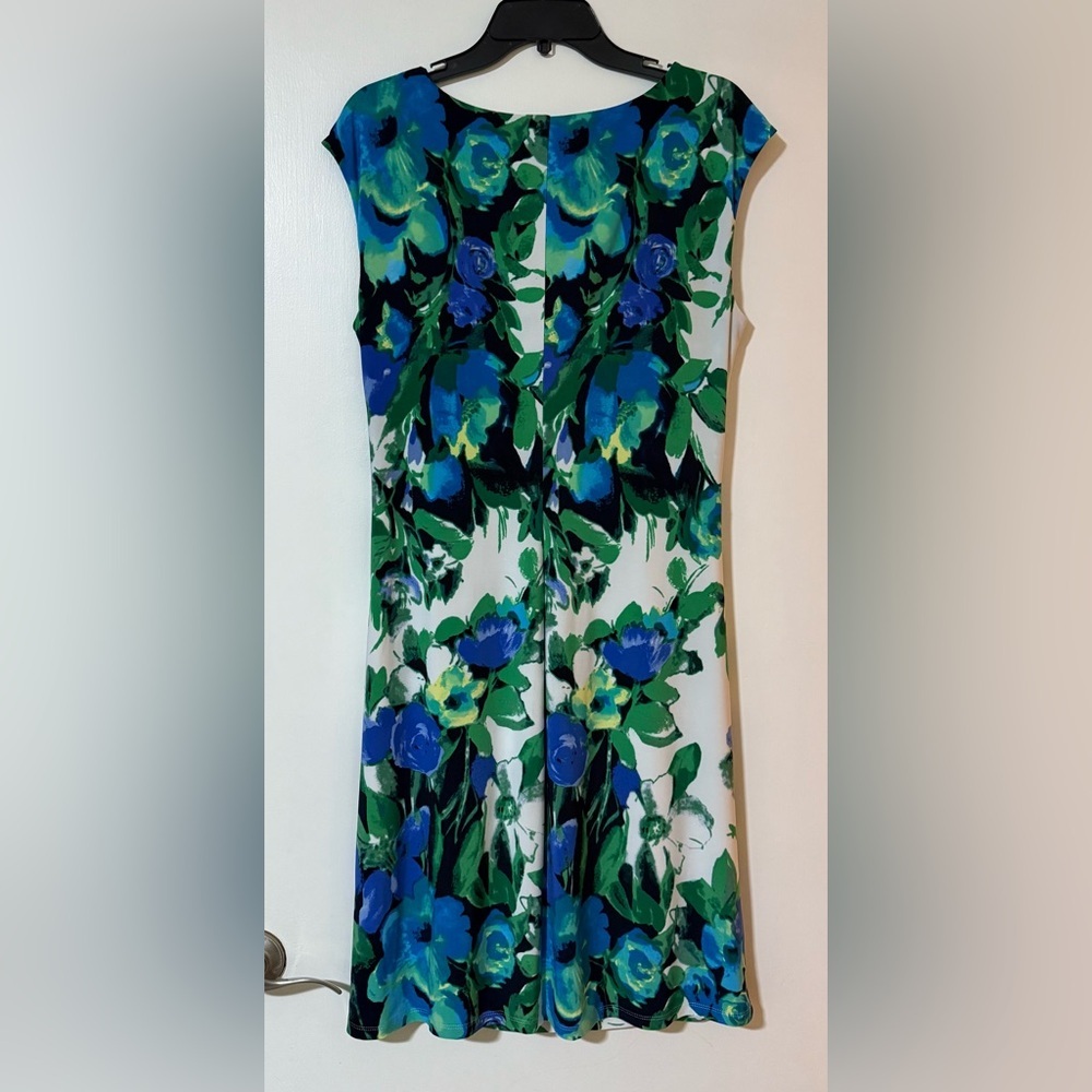 Ralph Lauren Blue and Green Floral Dress - Picture 4 of 5